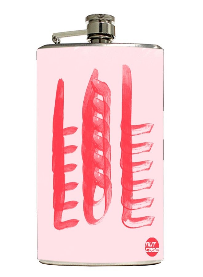 Nutcase Designer Hip Flask 9 Oz Nutcase - with Free Funnel Along - LOL - Image 1