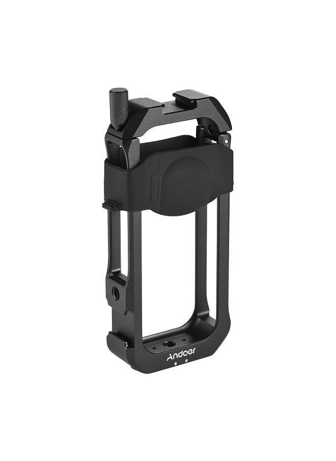 ANDOER - Andoer C-ONE X2 Aluminum Alloy Protective Cage Case Action Camera Rig with Cold Shoe Mount Universal 1/4-inch Thread Magnetic Action Camera Mount Replacement for Insta360 ONE X2 - Image 1