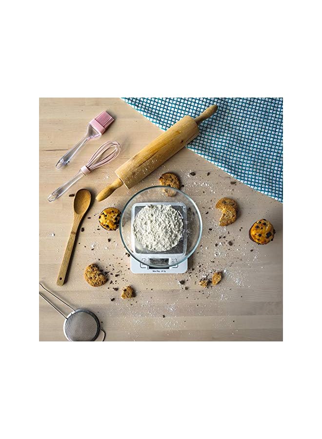 SKEIDO Kitchen Scale, Premium Stainless Steel 5kg Food Scale For Weighing, Measuring, Cooking, Baking, AAA Batteries Included Accurate Digital Display, Kitchen Gadget, Easy To Use, Water Resistant - Image 3