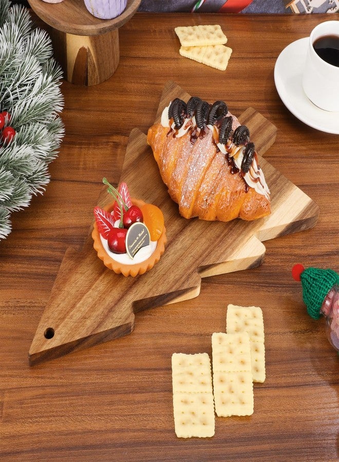 UKCOCO Christmas Tree Cutting Board for Kitchen - Christmas Cutting Board - Tree Shaped Holiday Decor Block Cheese Serving Tray for Cheese Fruit Bread Snack Dessert, 9.5 x 15 Inch - Image 5