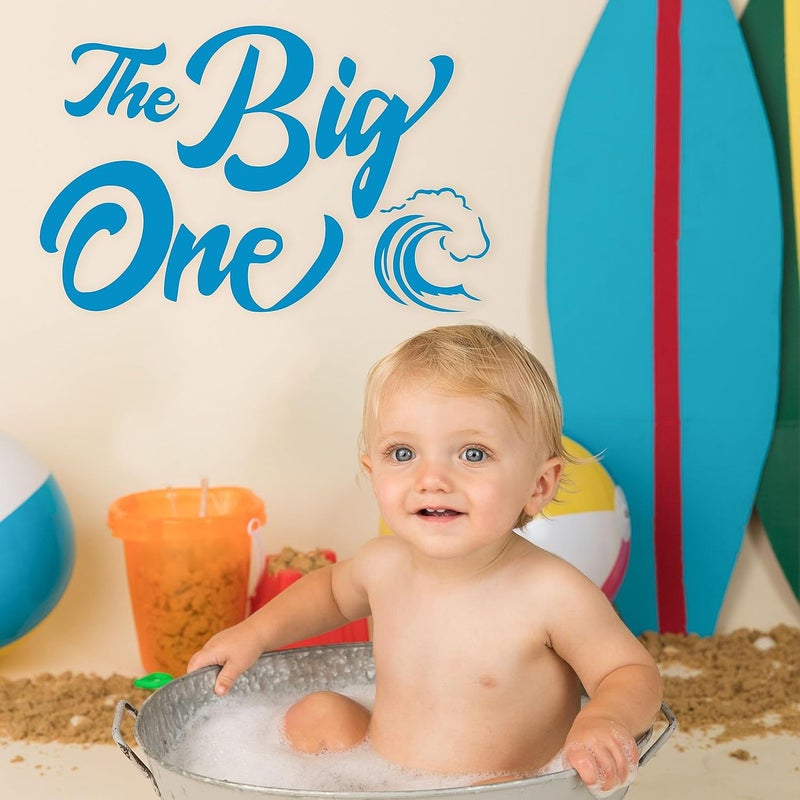 MUWEOL The Big One Decal  Wave Themed 1stFirst Birthday Party Decoration Surf Birthday Decor for Little Boy - Image 3