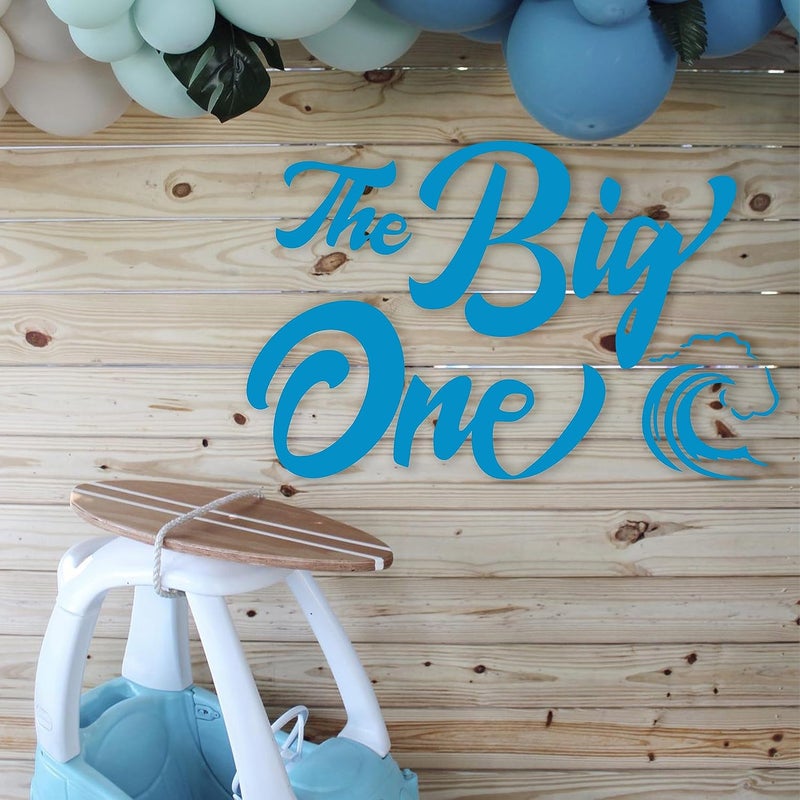 MUWEOL The Big One Decal  Wave Themed 1stFirst Birthday Party Decoration Surf Birthday Decor for Little Boy - Image 4