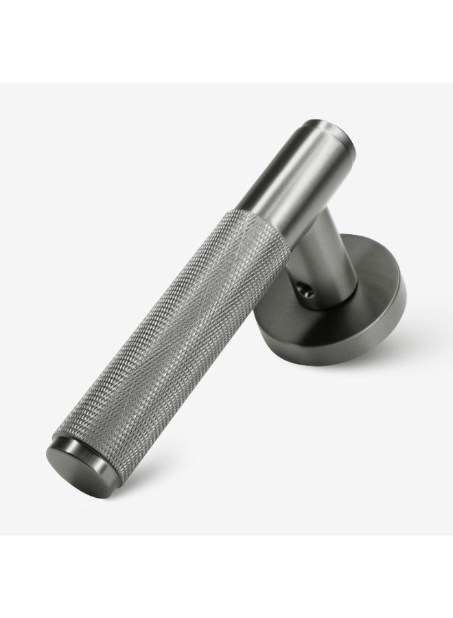 CINCINNO Vires Premium Anti-Rust Brass Door Handle Pair – Durable & Stylish for Home & Office, UV Protection, 2-Year Color & 5-Year Mechanical Warranty, Salt Spray Tested (Gun Metal Grey)  - Image 2