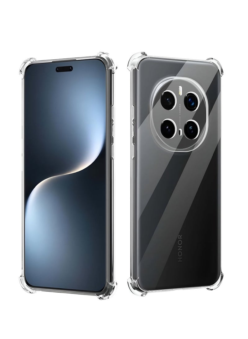 Wtech Honor Magic7 Pro 5G 2024 TPU Bumper Corners with Hard PC Case Cover (MCTPTN) - Clear - Image 1