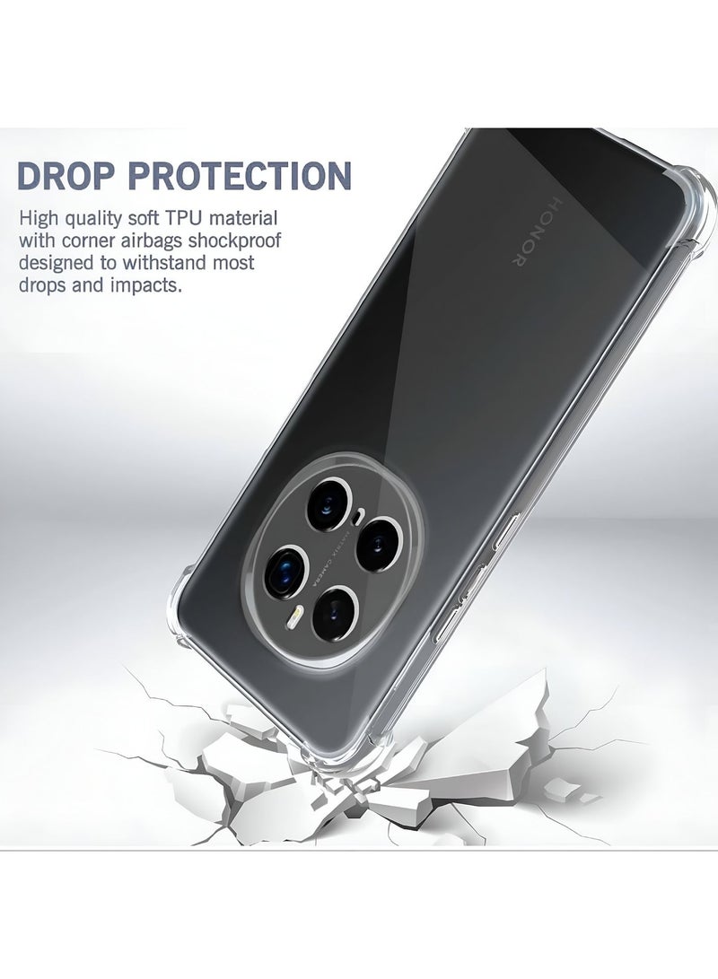 Wtech Honor Magic7 Pro 5G 2024 TPU Bumper Corners with Hard PC Case Cover (MCTPTN) - Clear - Image 2