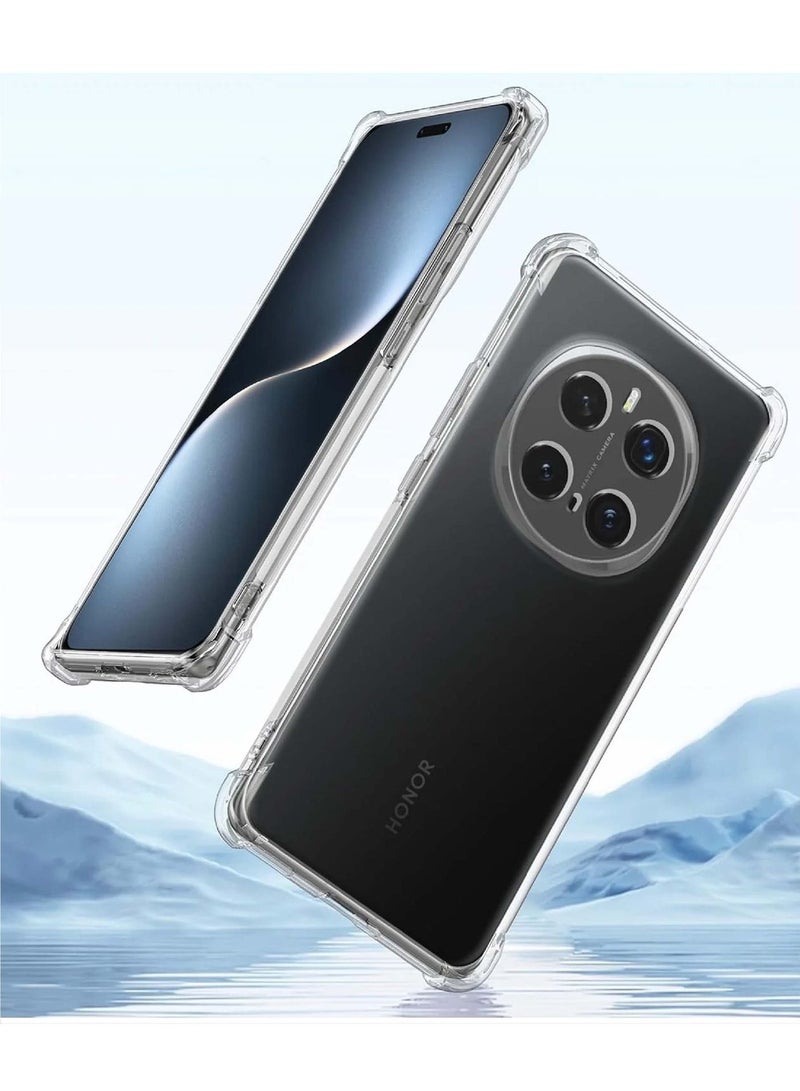 Wtech Honor Magic7 Pro 5G 2024 TPU Bumper Corners with Hard PC Case Cover (MCTPTN) - Clear - Image 4