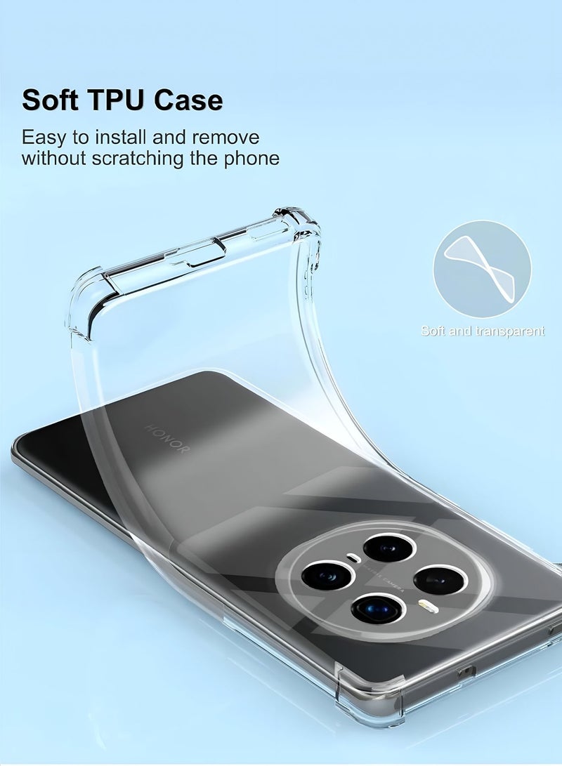 Wtech Honor Magic7 Pro 5G 2024 TPU Bumper Corners with Hard PC Case Cover (MCTPTN) - Clear - Image 3