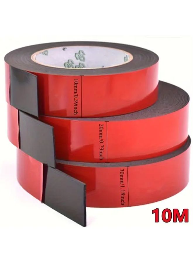 3 Rolls Super Strong Double Sided Foam Tape 0.79x393.7 Inch High Temperature Resistant Shockproof - Image 1
