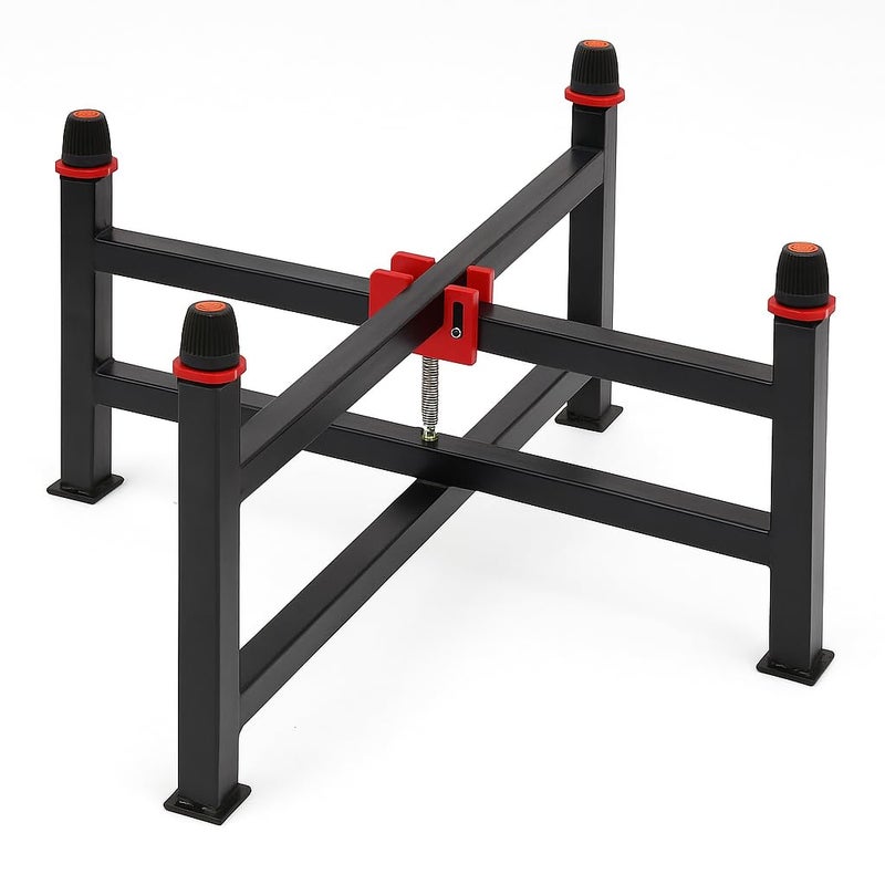 KNK Carrom Floor Stand - Easy Fold Stand for Board Games, 9-Inch Height with Adjustable Leveler and Soft Rubber Top - Image 1