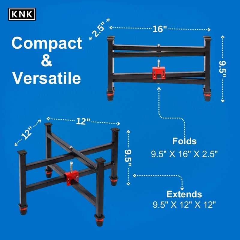 KNK Carrom Floor Stand - Easy Fold Stand for Board Games, 9-Inch Height with Adjustable Leveler and Soft Rubber Top - Image 3