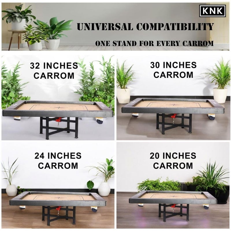 KNK Carrom Floor Stand - Easy Fold Stand for Board Games, 9-Inch Height with Adjustable Leveler and Soft Rubber Top - Image 5
