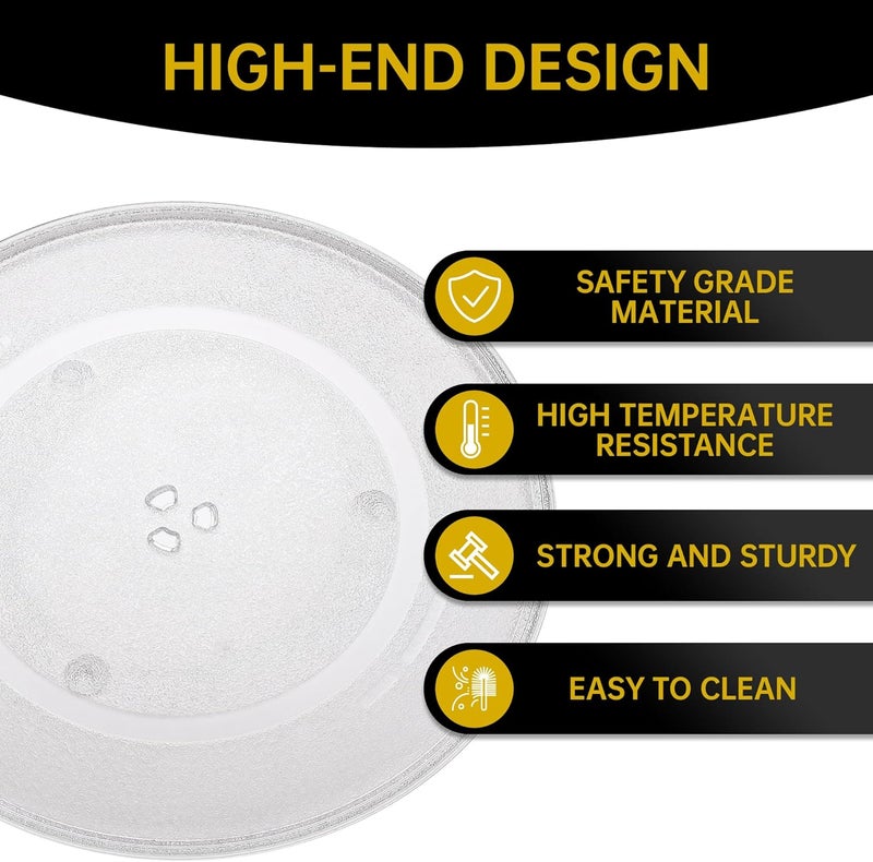 Rotaglass 16.5" Microwave Glass Turntable Plate, 16.5" / 42cm Microwave Tray Replacement Glass Plate, Glass Tray Replacement for LG, GE, Magic Chef, Hotpoint, Panasonic, Kenmore, etc - Image 3