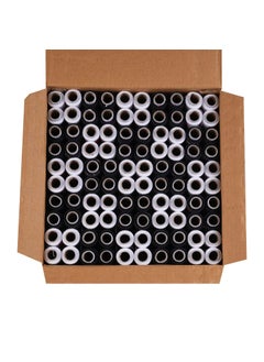 Shop & Shoppee Shop & Shoppee 100% Polyester Sewing Threads 100 Tubes(300 M Each) for Tailoring, Machine and Hand Stitching Spools Thread (300 m, Pack of 50 - Black & 50 - White Tubes)  - Image 1