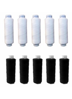 Shop & Shoppee Shop & Shoppee 100% Polyester Sewing Threads 100 Tubes(300 M Each) for Tailoring, Machine and Hand Stitching Spools Thread (300 m, Pack of 50 - Black & 50 - White Tubes)  - Image 4