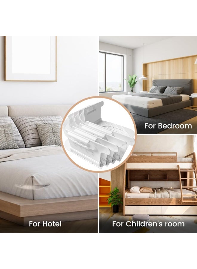 Bed Sheet Holders for Corners, Sheet Holders Keep Sheets Firm & Tight - Lock Fitted Bed Sheet Holder 4PCS, Sheet Straps for All Sheet Mattress Sizes Easy Installation - Image 4