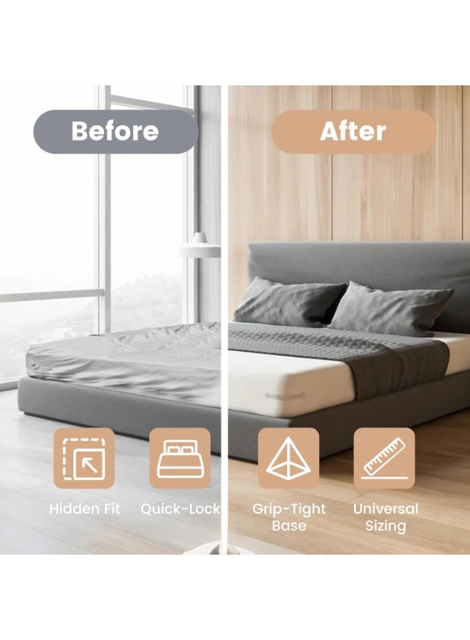 Bed Sheet Holders for Corners, Sheet Holders Keep Sheets Firm & Tight - Lock Fitted Bed Sheet Holder 4PCS, Sheet Straps for All Sheet Mattress Sizes Easy Installation - Image 5