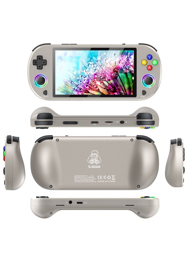 Generic - M22pro Handheld HD 5-inch Handheld Game Machine IPS Open Source Nostalgic Retro Portable-Model:M22 Pro Handheld Machine Gray + 1 Wireless Handle Without Card - Image 1