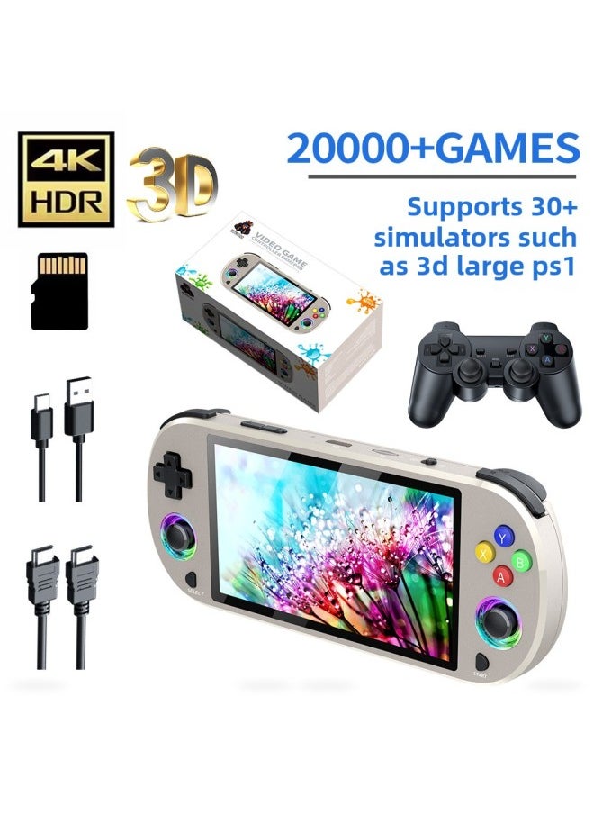 Generic - M22pro Handheld HD 5-inch Handheld Game Machine IPS Open Source Nostalgic Retro Portable-Model:M22 Pro Handheld Machine Gray + 1 Wireless Handle Without Card - Image 1