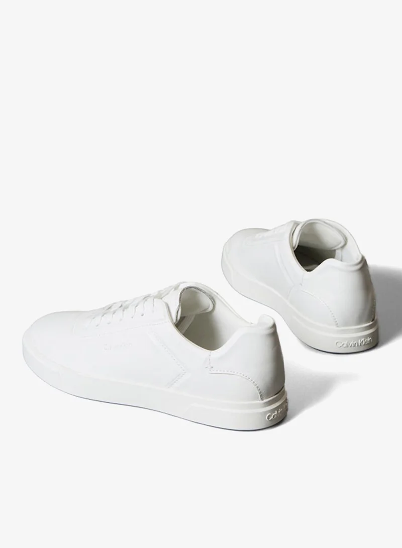 Calvin Klein Triple Bright White Brooke - Leather Tonal Logo Trainers for Women | Best Price UAE