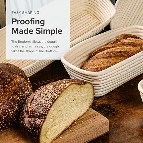 Frieling Proofing Basket, Brotform Bread Rising Banneton and Serving Basket, Rectangle, 12-Inch by 5.5-Inch - Image 3