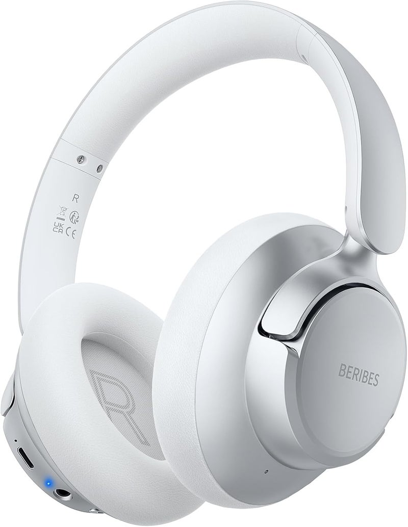 BERIBES Active Noise Cancelling Headphones, Headphones Wireless over ear with Microphone, 70H Playtime, Foldable Bluetooth Headphones with HiFi Audio, Deep Bass for Office, Travel, Gym - Image 1