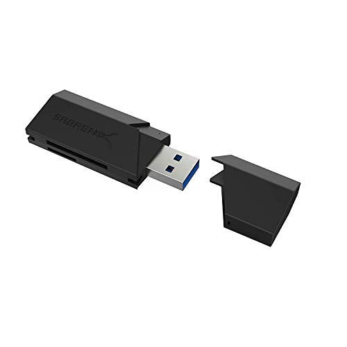 SABRENT SuperSpeed 2 Slot USB 3.0 Flash Memory Card Reader for Windows, Mac, Linux, and Certain Android Systems Supports SD, SDHC, SDXC, MMC/MicroSD, T Flash [Black] (CR-UMSS) - Image 1