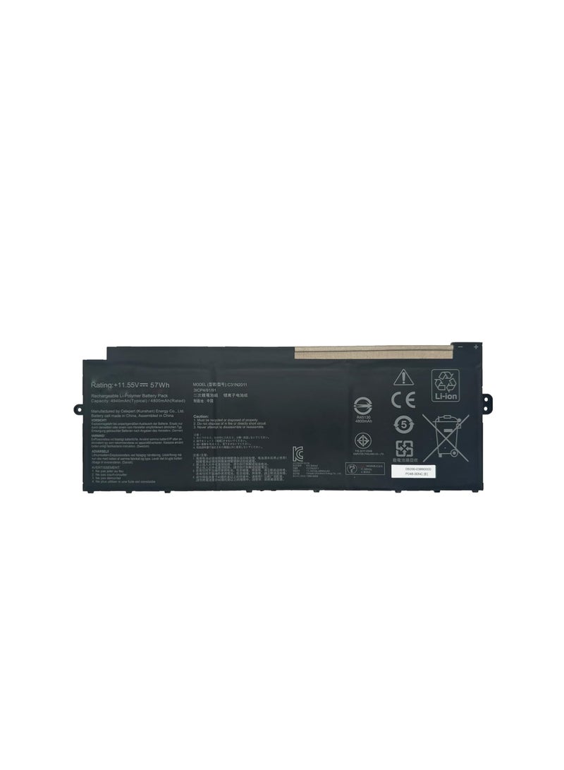Terabyte C31N2011 0B200-03860000 3ICP4/91/91 Laptop Battery Compatible with Asus Chromebook Flip CM5 CM5500FDA / Chromebook Flip CX5 CX5500FEA Series(11.55V 57Wh) - Image 1
