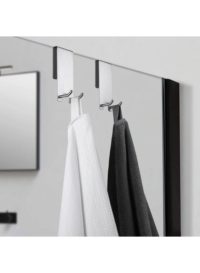 خطافان من الفولاذ المقاوم للصدأ المصقول، ثنائي الاستخدام للحمام والمطبخ - Image 4