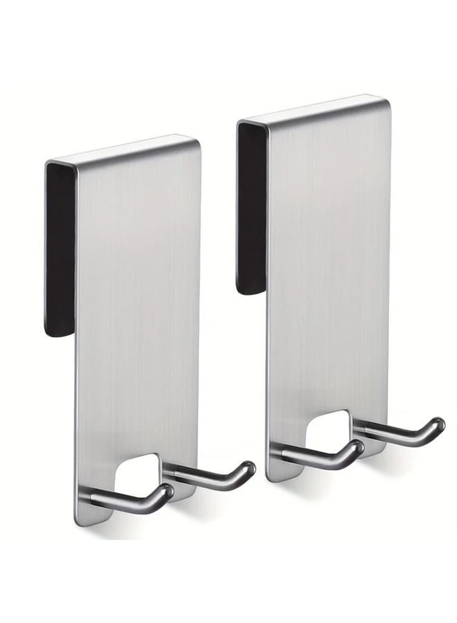 خطافان من الفولاذ المقاوم للصدأ المصقول، ثنائي الاستخدام للحمام والمطبخ - Image 1