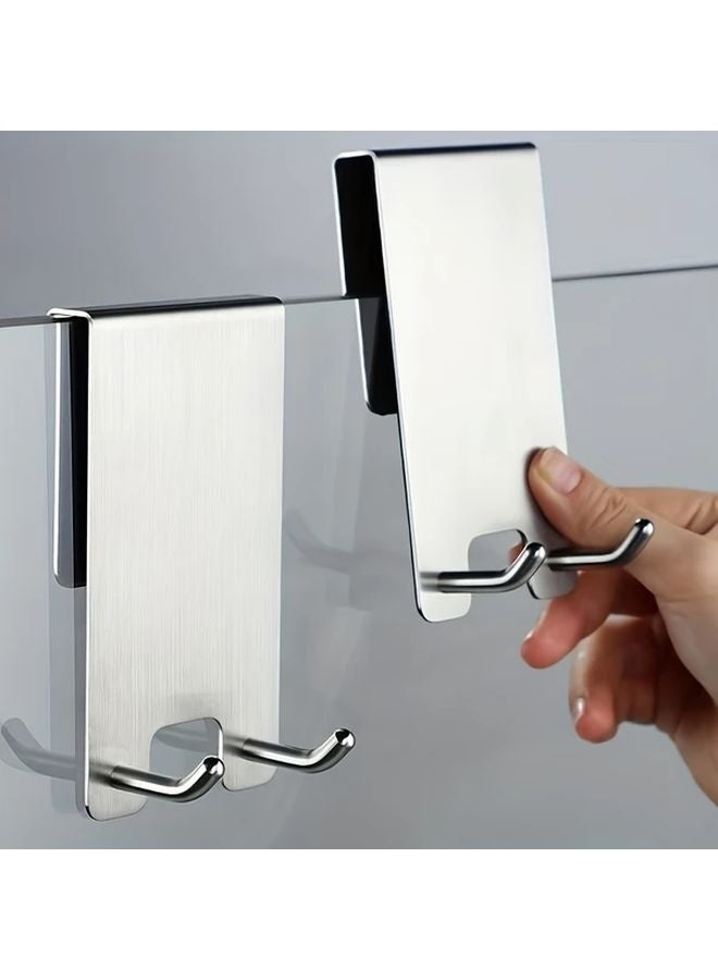 خطافان من الفولاذ المقاوم للصدأ المصقول، ثنائي الاستخدام للحمام والمطبخ - Image 2