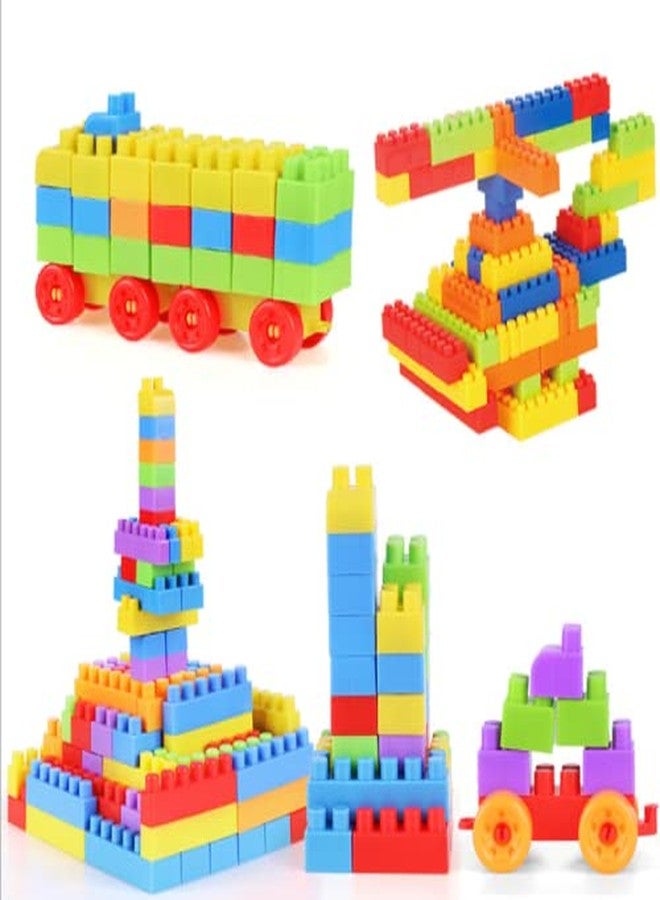 PULSBERY Non-Toxic Train Building Blocks Game Toys Building Blocks Toy Set for 3-8 Years Old Kids Boys & Girls,Multi Color,200 Piece - Image 2