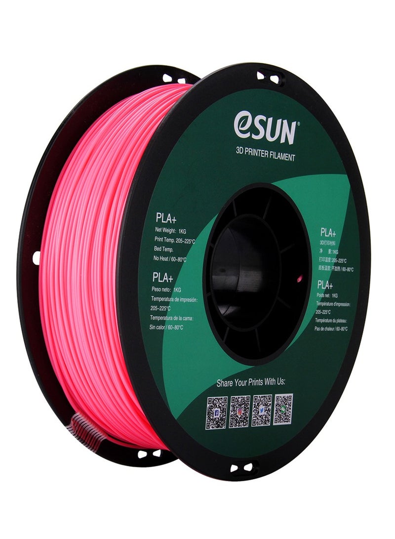 Esun 3D Printer Filament PLA+ 1.75 mm Dimensional Accuracy +/- 0.05 mm 1 Kg (2.2 lbs) Spool 3D Printing Material for 3D Printers – Pink - Image 1