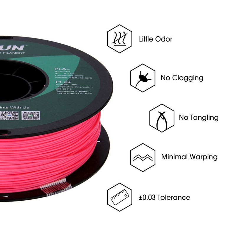 eSUN PLA PRO (PLA+) 3D Printer Filament, Dimensional Accuracy +/- 0.03mm, 1kg Spool, 1.75mm, Pink - Image 5