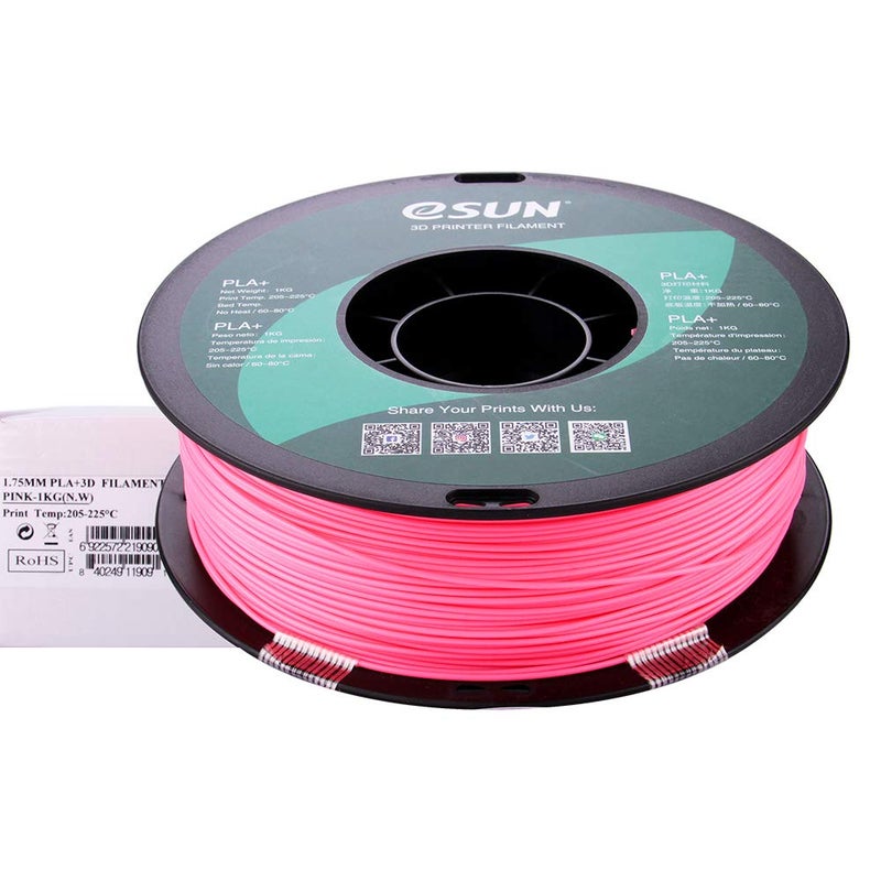 eSUN PLA PRO (PLA+) 3D Printer Filament, Dimensional Accuracy +/- 0.03mm, 1kg Spool, 1.75mm, Pink - Image 2