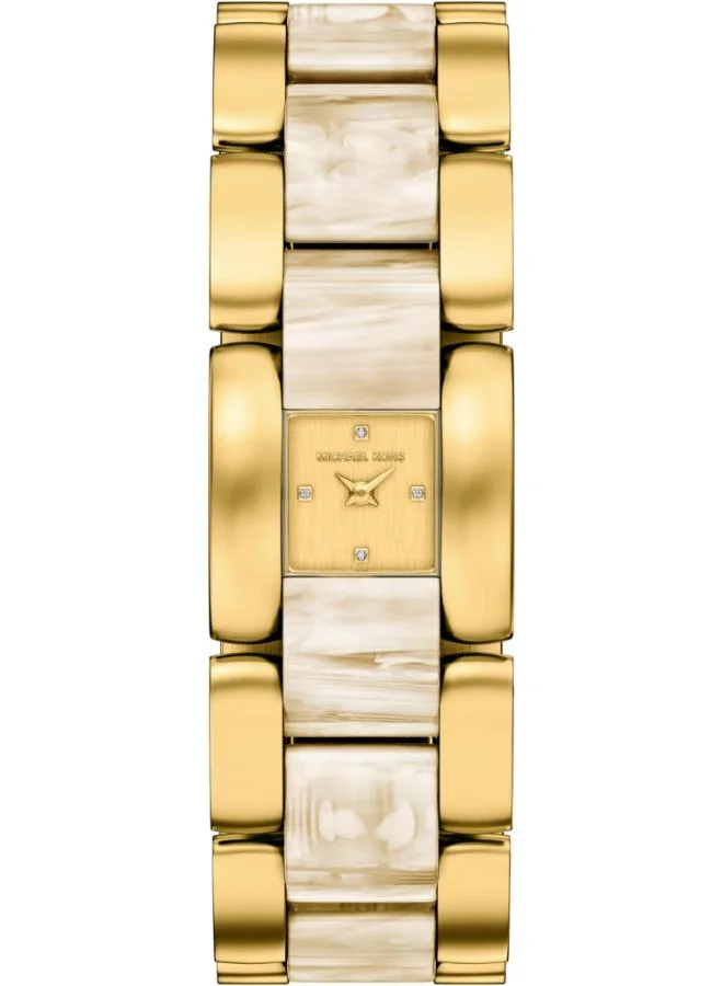 MK7592 Analog Watch with Gold Plated Metal Bracelet