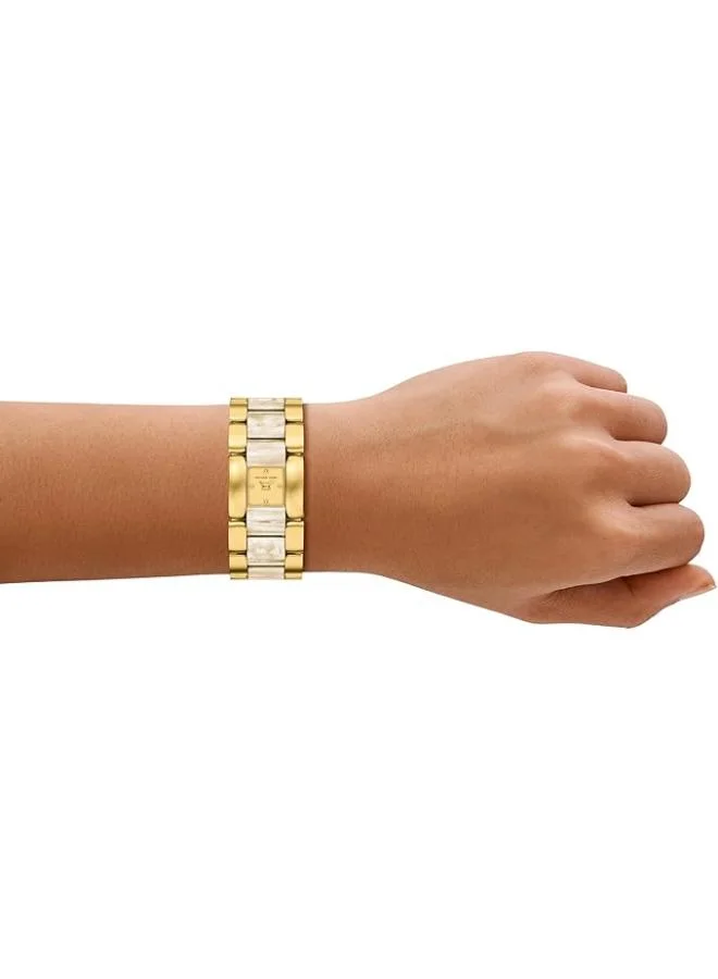 Michael Kors MK7592 Analog Watch with Gold Plated Metal Bracelet