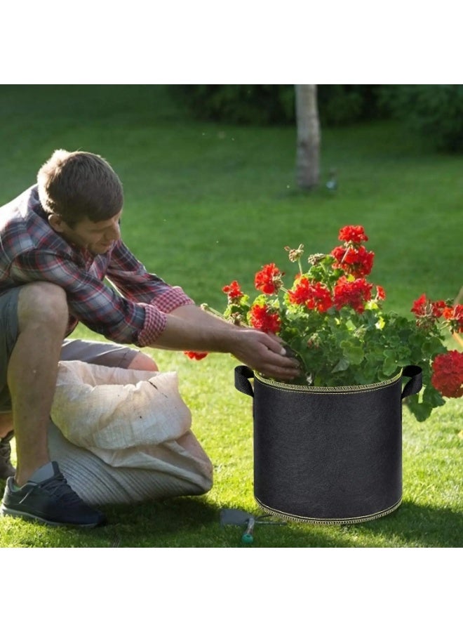 Beone Plant Grow Bags 5-Pack 10 Gallon Aeration Fabric Pots Container, for Growing Herb Flower Vegetable Potato Plants with Handles 40*30CM - Image 4