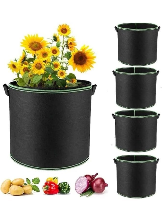 Beone Plant Grow Bags 5-Pack 10 Gallon Aeration Fabric Pots Container, for Growing Herb Flower Vegetable Potato Plants with Handles 40*30CM - Image 1