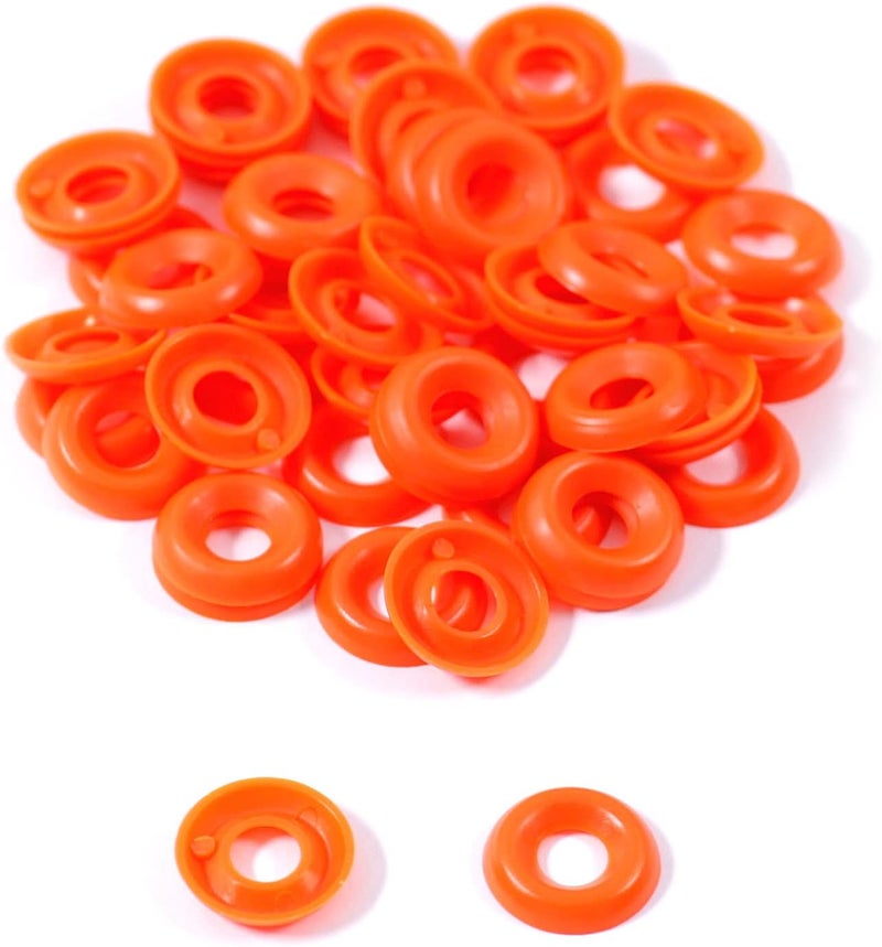 Holstex Colored Nylon Finishing Washers - (Color Collection) - (50 Pack) - (0.530 Inch Diameter) Round Top - for KYDEX Holsters, Auto Trim, Art Projects, Home Improvement - Image 2