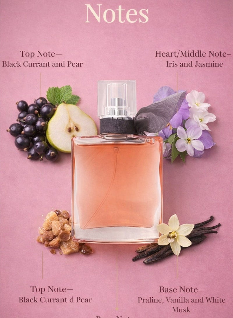 Genie Collection EDP 8809 Perfume for Women 25ML Long Lasting Floral Sweet Fragrance with Iris Jasmine Praline Vanilla White Musk - Image 2