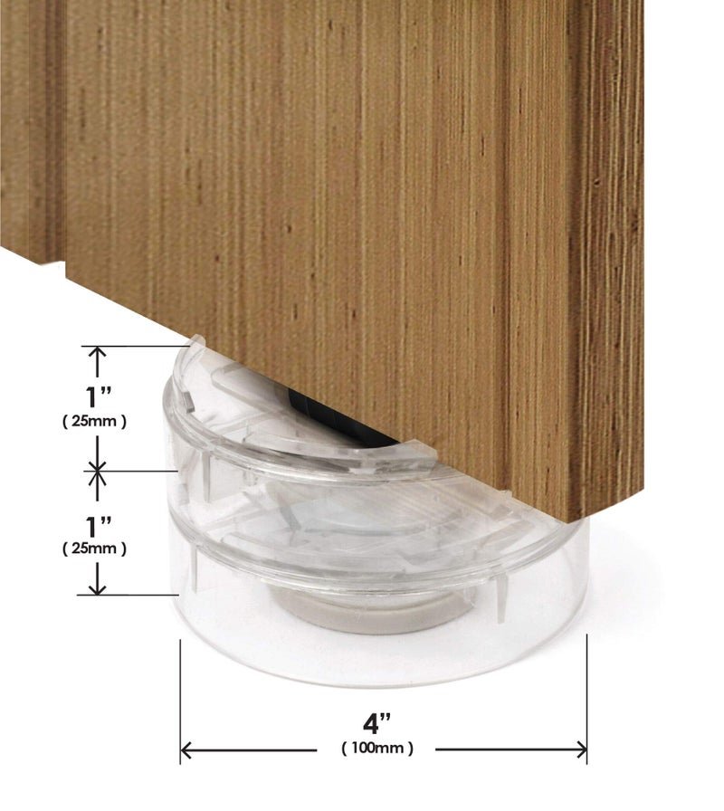 Slipstick CB658 Stack-Its 1 Inch Adjustable Bed Risers/Furniture Risers (Set of 8) Lifts Height 1", 2", or 3" When Stacked - Clear Heavy Duty Raisers - Image 3