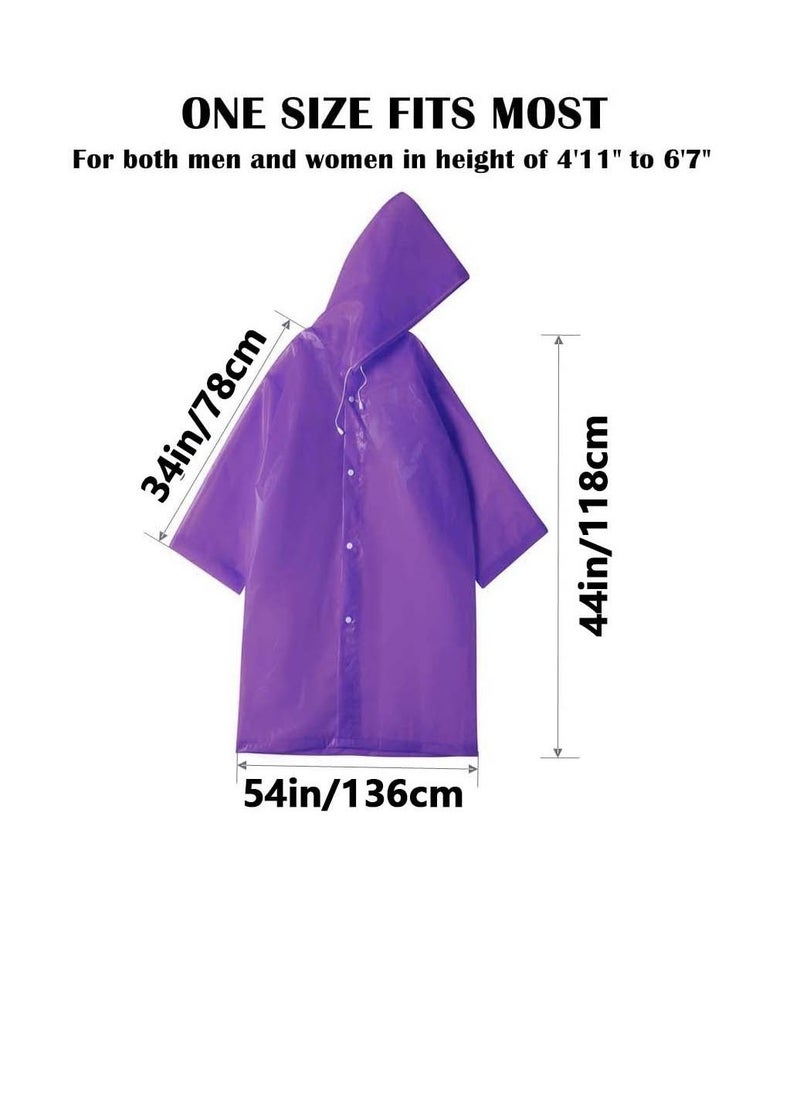 Y&D Raincoat Rain Ponchos for Adults Women Men - 1 Pack Reusable EVA Clear Portable Coats Lightweight Jackets with Hood, Packable Poncho Adult Hood  - Image 4