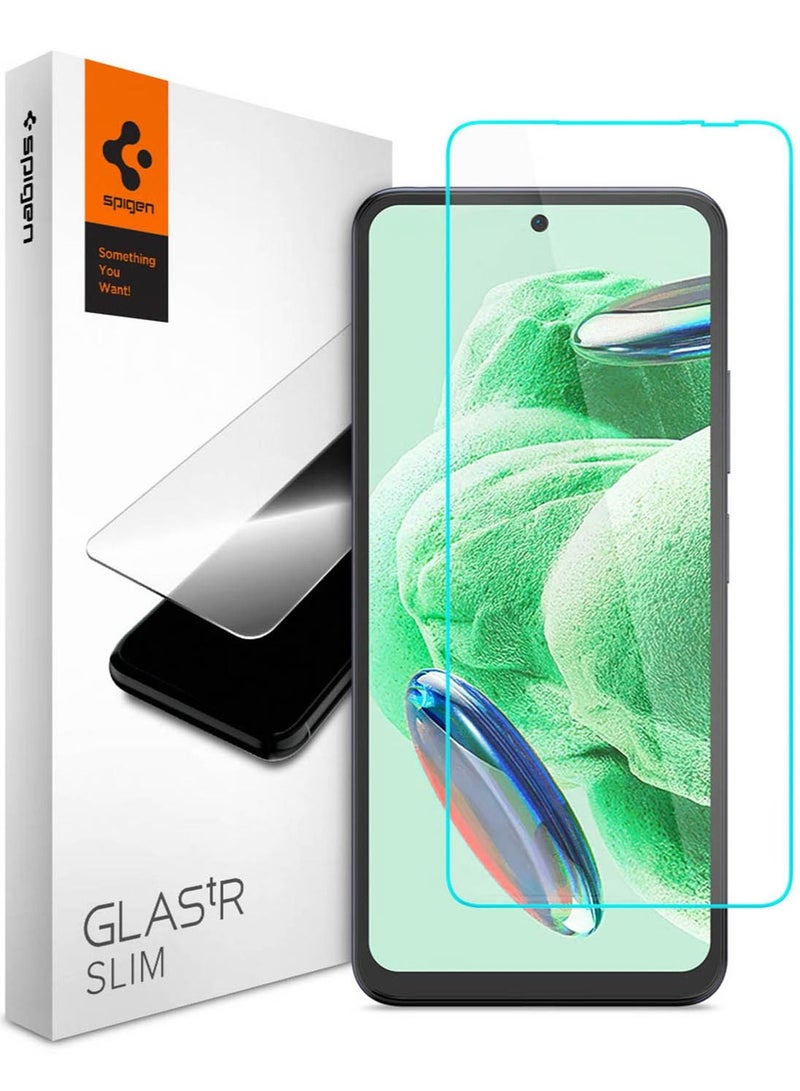Spigen Glastr Slim for Xiaomi Poco X5 5G and Redmi Note 12 Screen Protector Premium Tempered Glass - 2 Pack - Image 1
