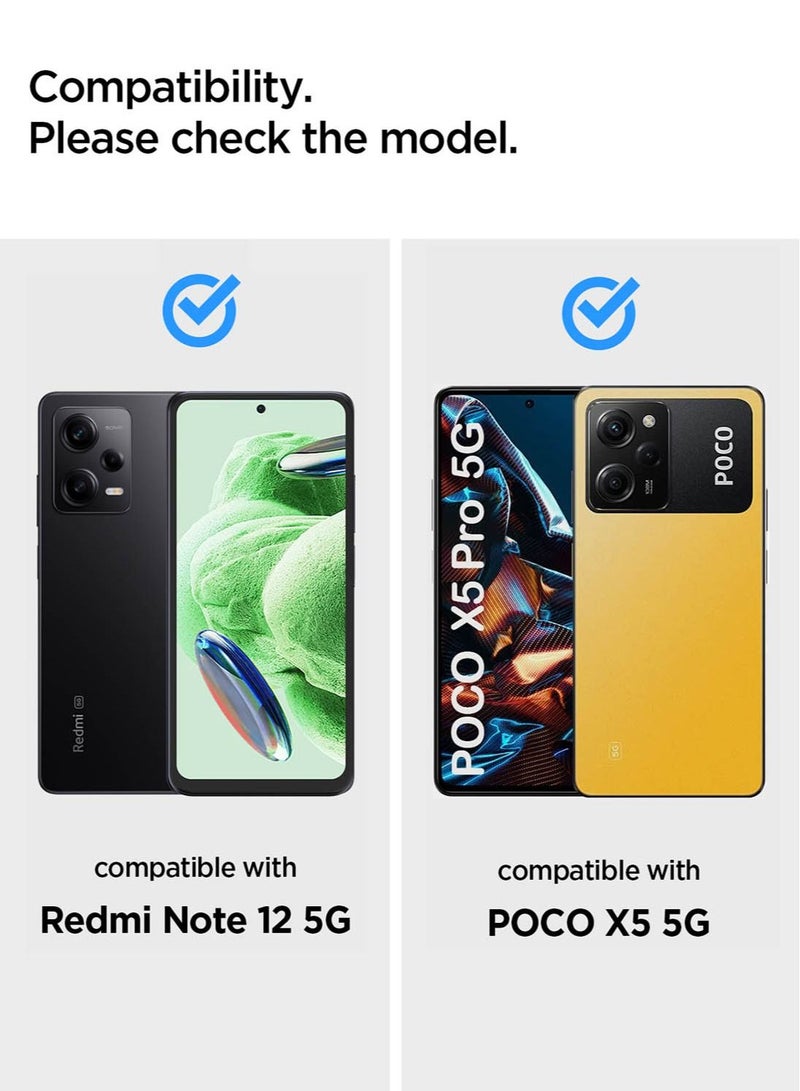 Spigen Glastr Slim for Xiaomi Poco X5 5G and Redmi Note 12 Screen Protector Premium Tempered Glass - 2 Pack - Image 2