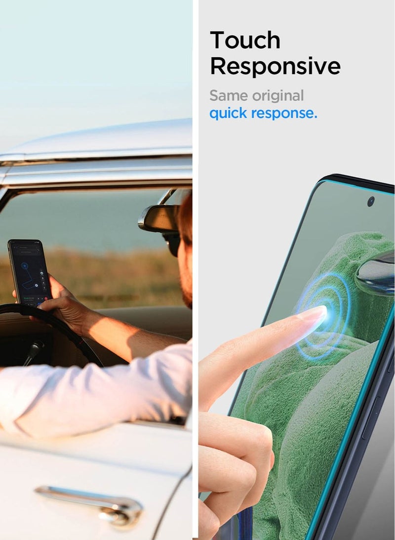 Spigen Glastr Slim for Xiaomi Poco X5 5G and Redmi Note 12 Screen Protector Premium Tempered Glass - 2 Pack - Image 3