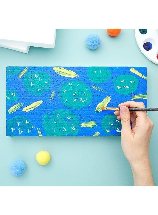 كرافت ماجيك مجموعة من 4 قطع من كتل الفوم الصناعي 12×8×1 بوصة | مستطيلات بيضاء من البوليستيرين ستايروفوم / ثيرموكول للفنون النحتية، النماذج، الأعمال اليدوية، تنسيقات الزهور والمشاريع المدرسية - Image 5