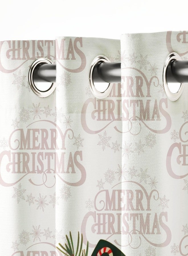 OnlyOne1 Merry Christmas Curtain | LongCrush/Polyester Decorative Window & Door Drape | Festive, Party Decoration Curtain for Living Room, Bedroom, Kids Room & Home Decor | Size 5ft_02 | Single Piece - Image 3