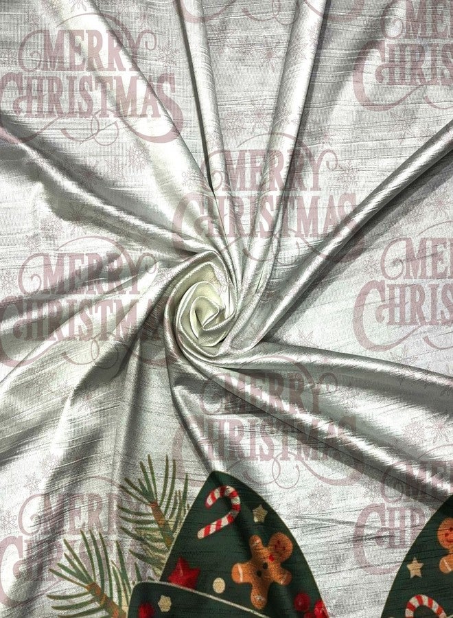 OnlyOne1 Merry Christmas Curtain | LongCrush/Polyester Decorative Window & Door Drape | Festive, Party Decoration Curtain for Living Room, Bedroom, Kids Room & Home Decor | Size 5ft_02 | Single Piece - Image 5