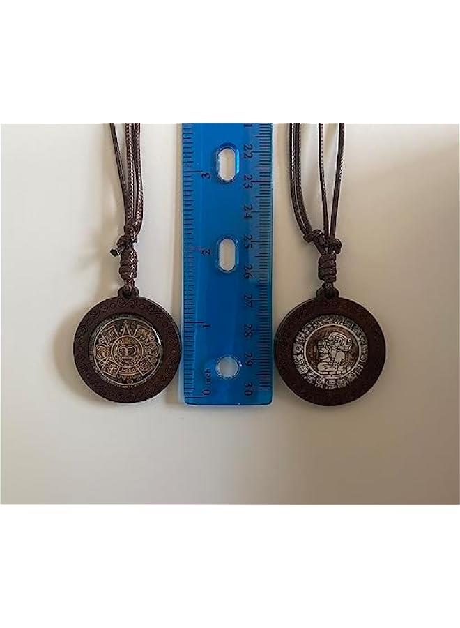 Arabest Mayan Necklace and Aztec Necklace Mexican Jewelry Maya Calendar Pendant Art - Image 4
