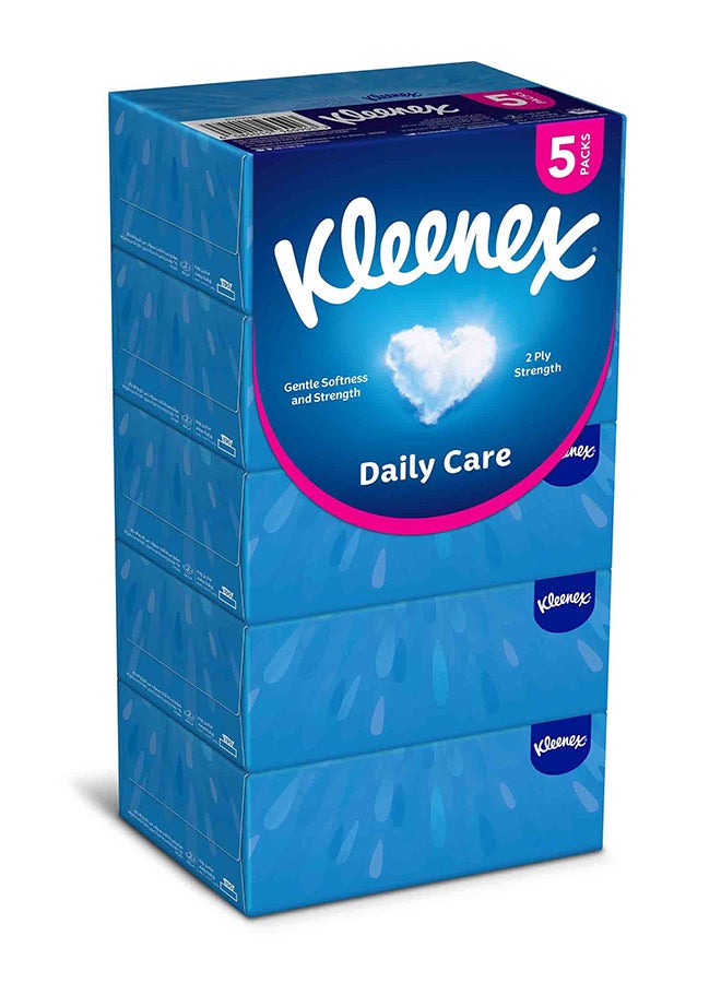 Kleenex Daily Care Facial Tissue - Pack Of 5 Boxes, 190 Sheets X 2 Ply - Image 1